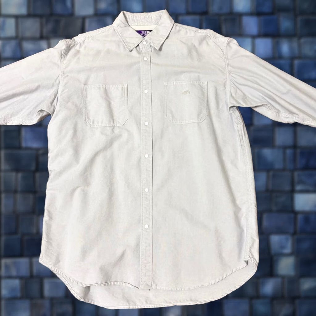 The North Face Purple Label THE NORTH FACE PURPLE LABEL Button-Down Field Shirt L Light Gray Mens Shirt Size US L / EU 52-54 / 3 - 1 Thumbnail