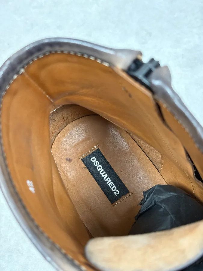 Dsquared2 2010s Dsquared2 Brown Irregular Leather Boots Size US 9 / EU 42 - 10 Thumbnail