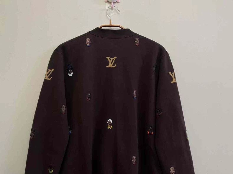 Louis Vuitton LOUIS VUITTON LV x Pharrell Brown Embroidered Logo Cardigan Size US XL / EU 56 / 4 - 5 Thumbnail