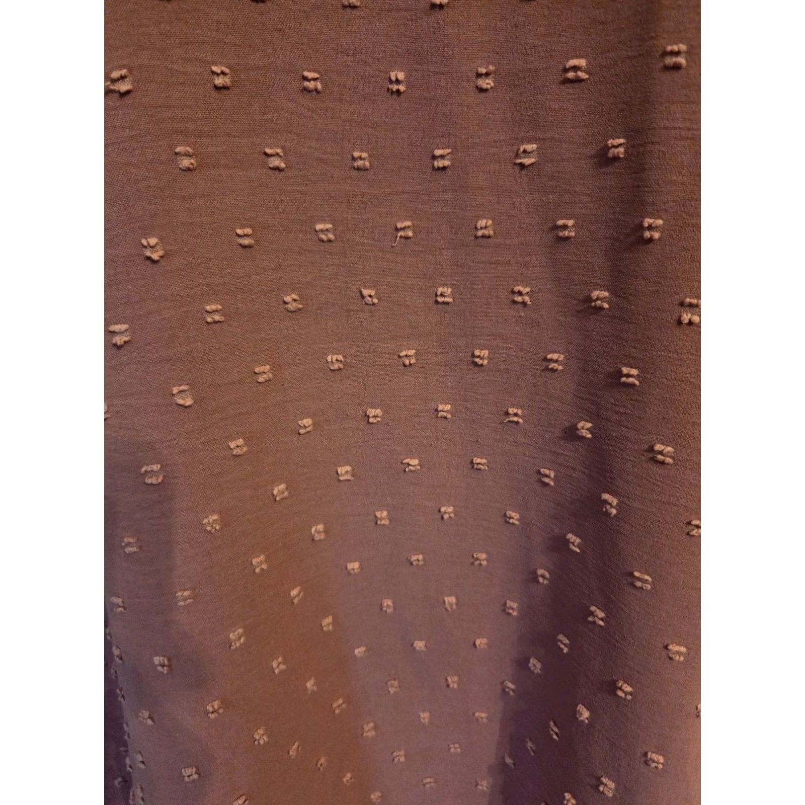 Vintage Bloomchic Mauve Pink Swiss Dot Ruffle Flutter Sleeve Top 26 Plus Women Size 4XL / US 24-26 - 3 Thumbnail