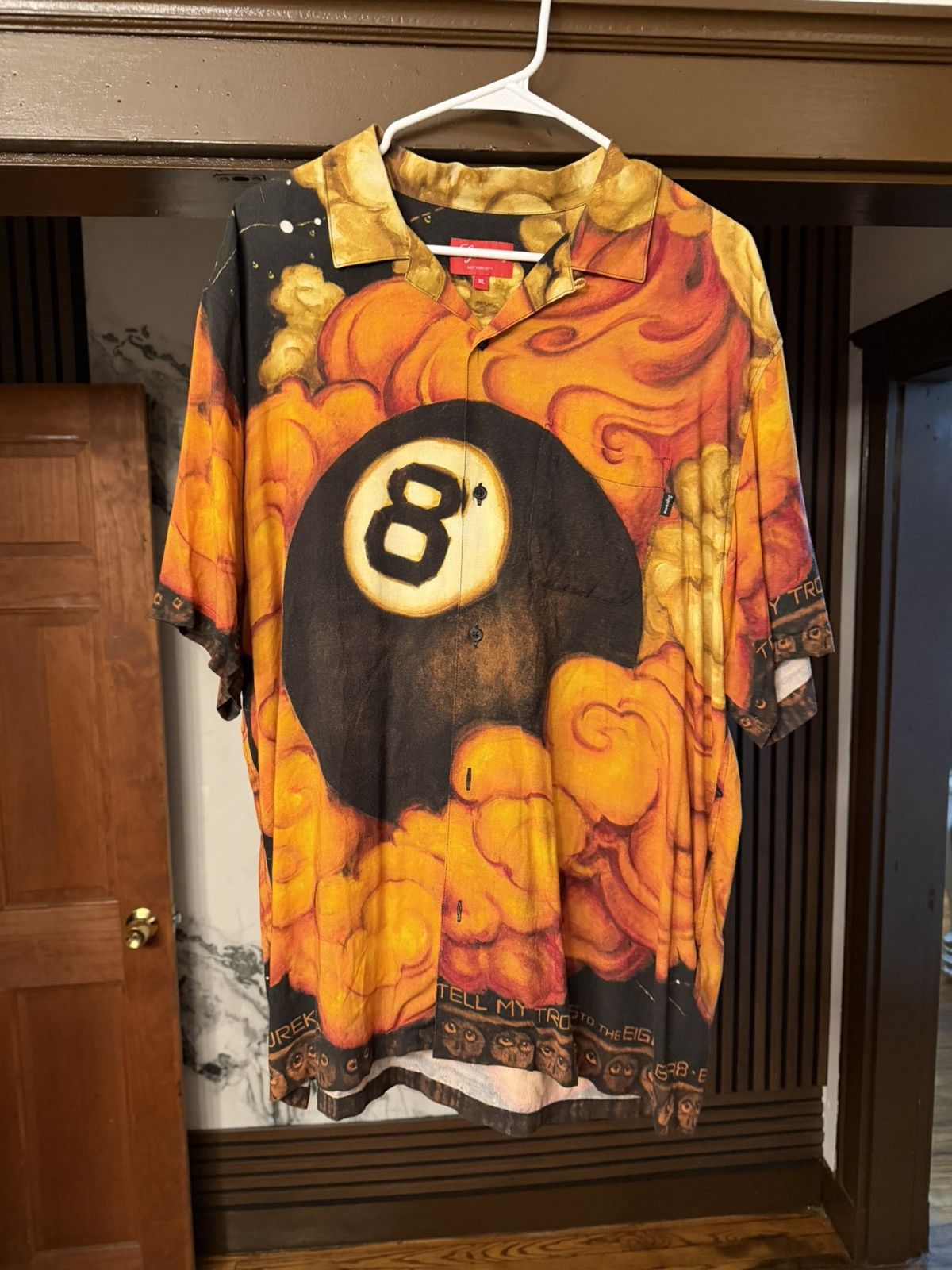 Supreme × Yohji Yamamoto Supreme Y's Silk Zip Up S/S Shirt - XL