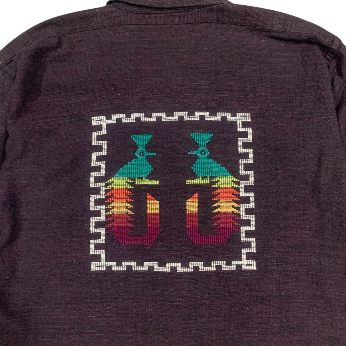 Vintage Vtg Guatemalan Quetzal Bird Aztec Handwoven Shirt Jacket Size US L / EU 52-54 / 3 - 7 Thumbnail