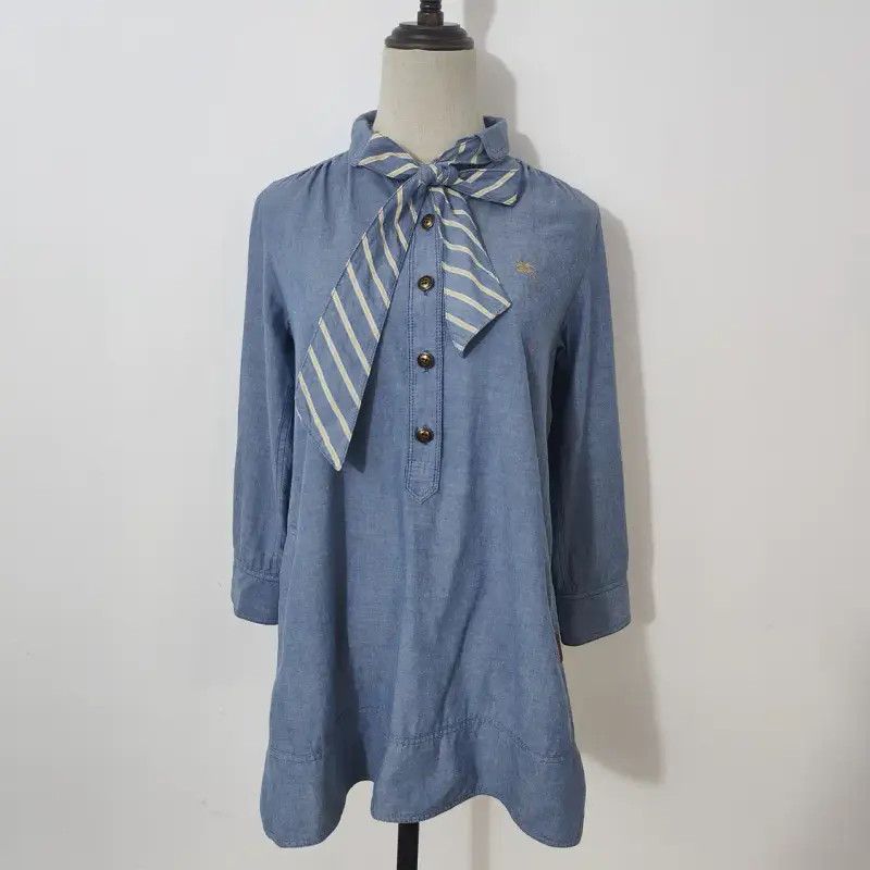 Burberry Burberry Blue Cotton Short Dress for Women Size XS / US 0-2 / IT 36-38 - 1 Thumbnail