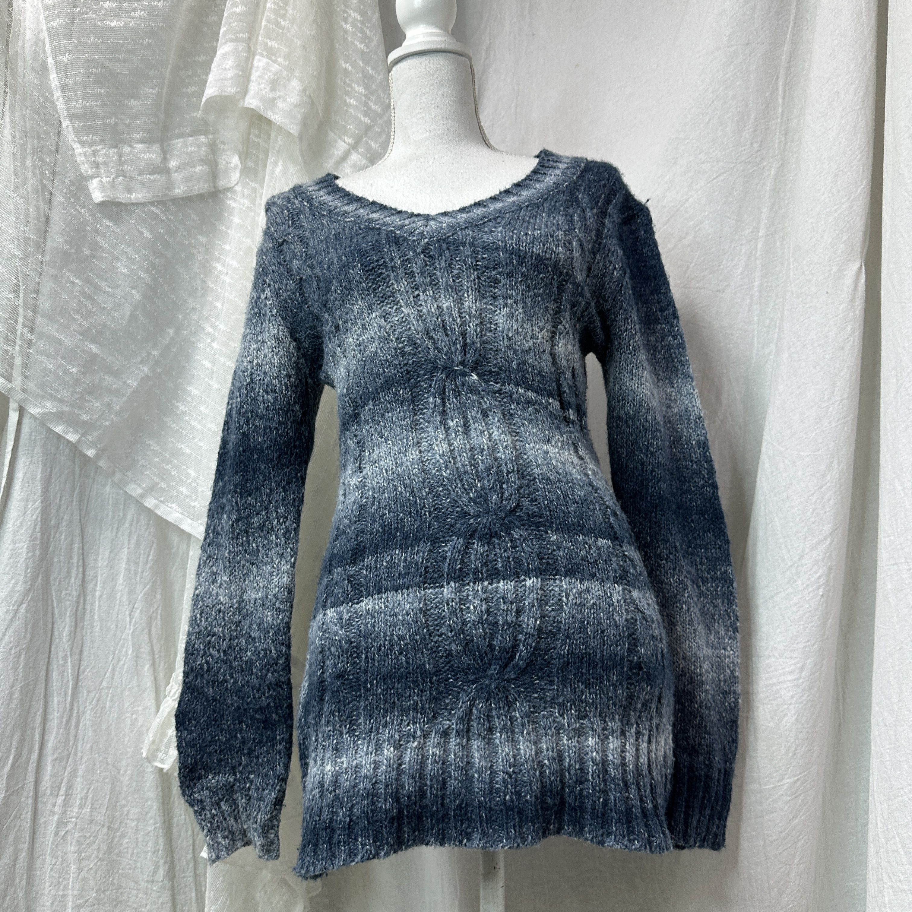 Vintage Vintage Woolen Striped Grunge Opium Sweater Y2K Size S / US 4 / IT 40 - 4 Thumbnail