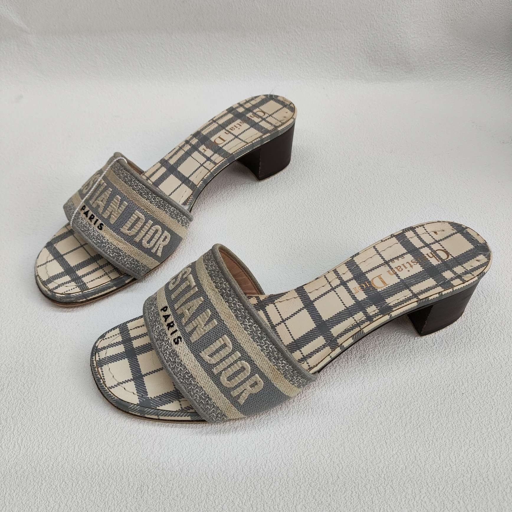 Dior Dior Lightweight Gray Sandals us_6-5 Women Size US 6.5 / IT 36.5 - 1 Thumbnail