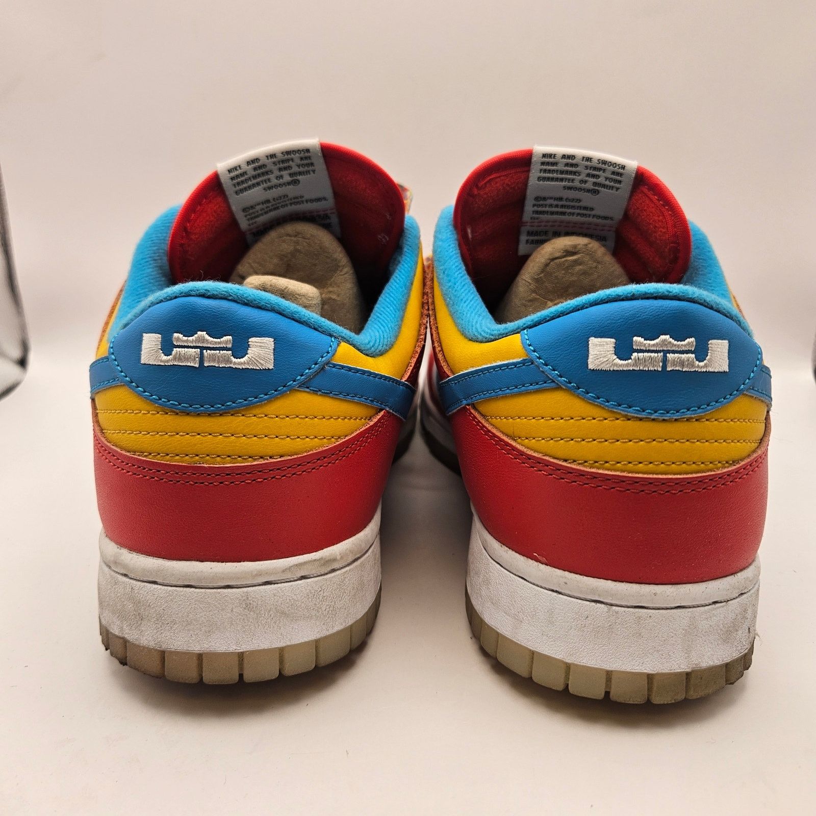 Nike NIKE MEN'S 10.5 LEBRON JAMES FRUITY PEBBLES DUNK LOW RED Size US 10.5 / EU 43-44 - 3 Thumbnail