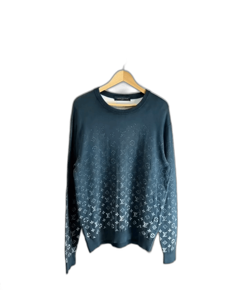Louis Vuitton Louis Vuitton Blue Gradient Knit Sweater-yf Size US L / EU 52-54 / 3 - 1 Thumbnail