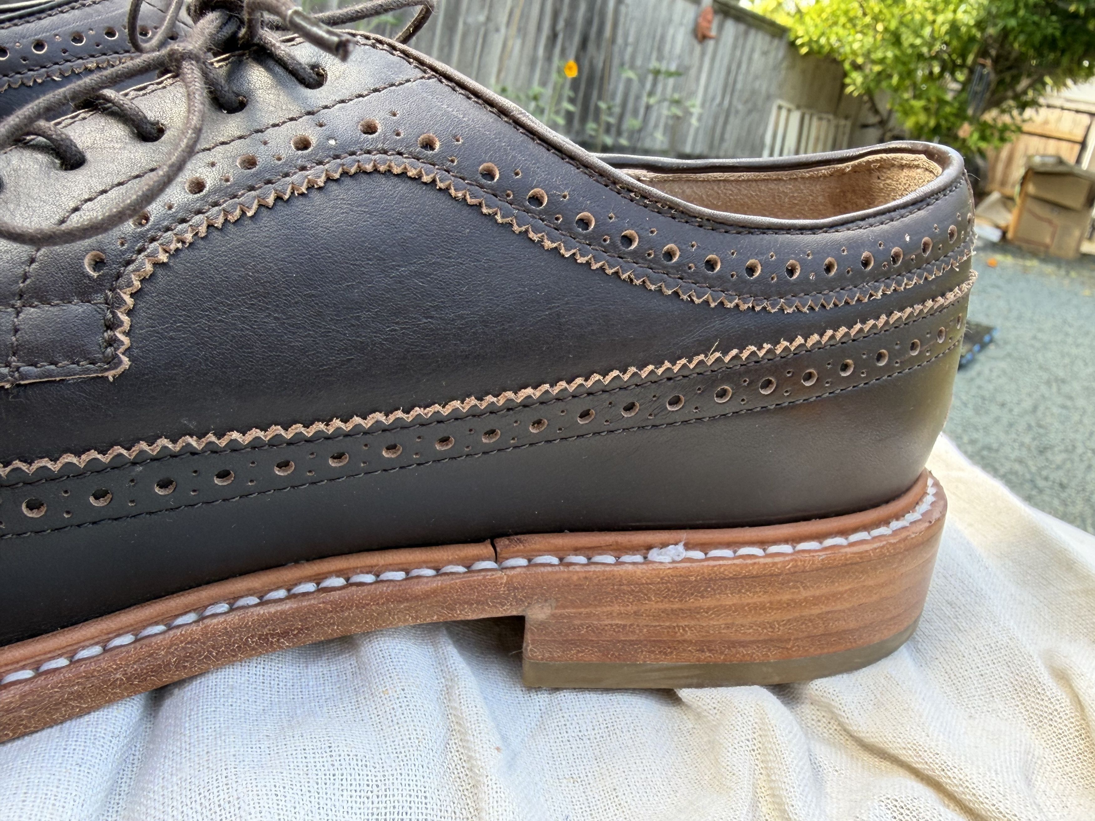 Taylor Stitch Taylor Stitch Brogue Espresso Brown Leather Dress Shoes 12.5 Size US 12.5 / EU 45-46 - 14 Thumbnail
