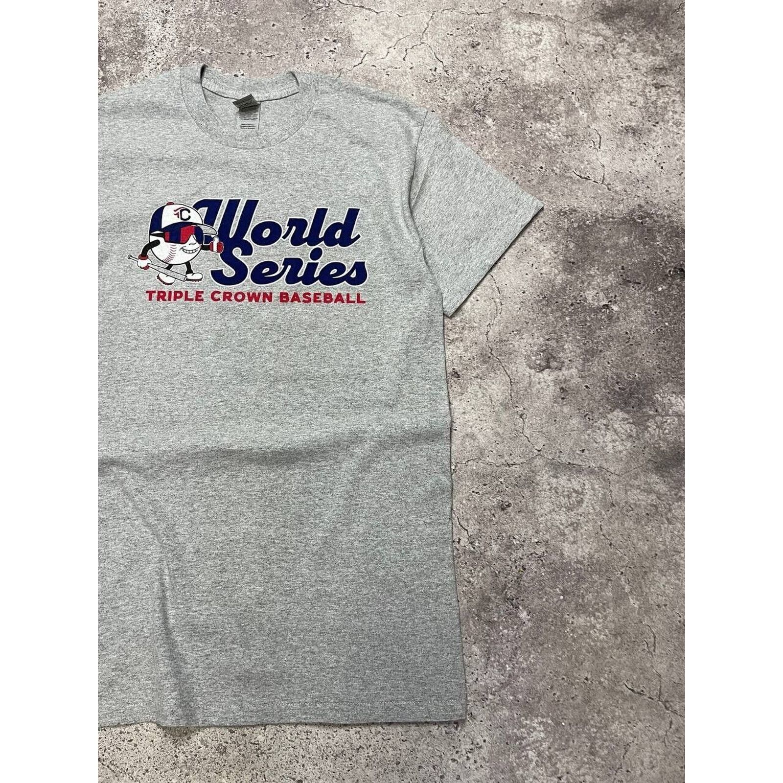 Gildan × Vintage Vintage Triple Crown Baseball World Series Tee Gray S 90s Size US S / EU 44-46 / 1 - 3 Thumbnail
