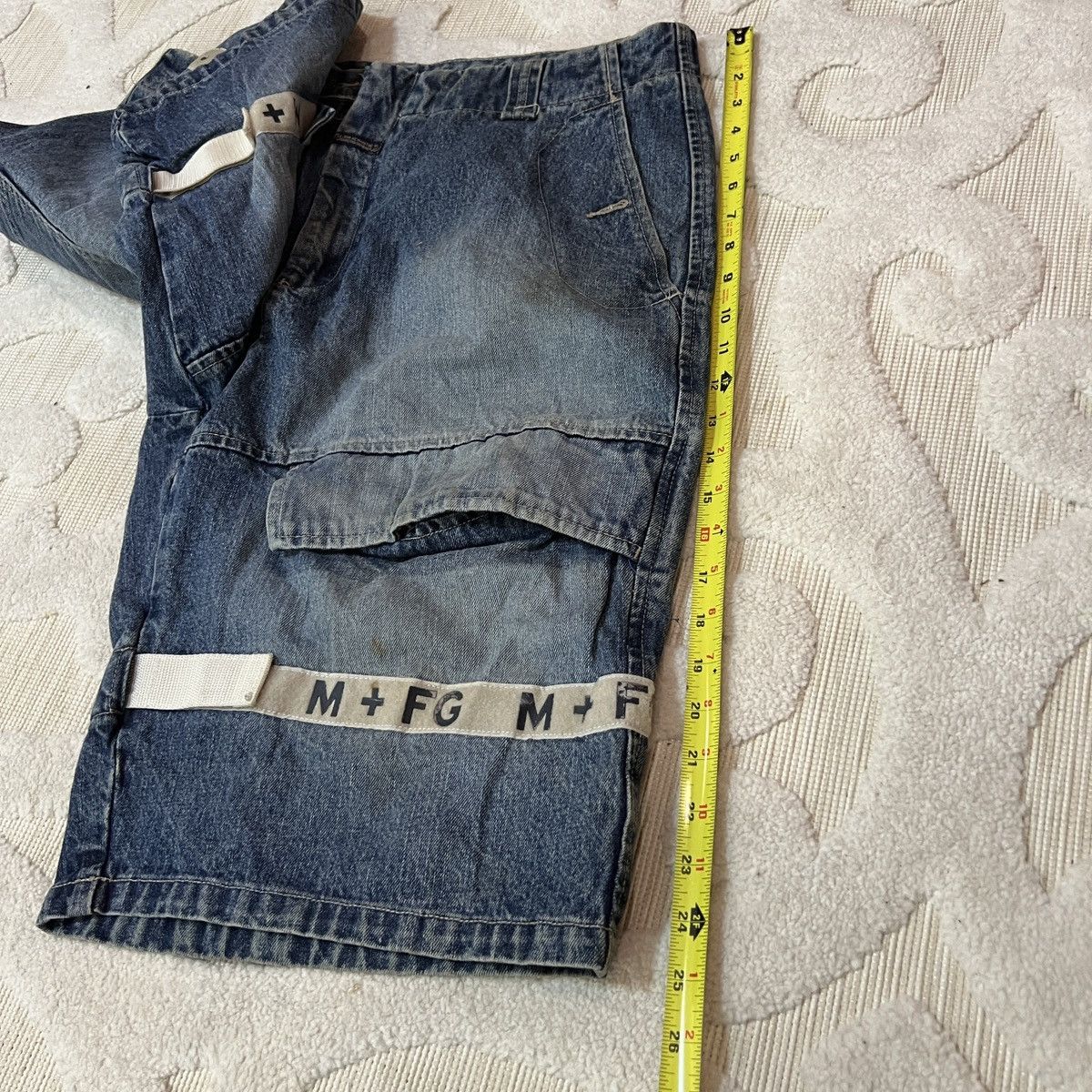 Marithe + Francois Girbaud Vintage Y2K Marithe Francois Girbaud Shuttle Tape Shorts Size US 38 / EU 54 - 12 Thumbnail