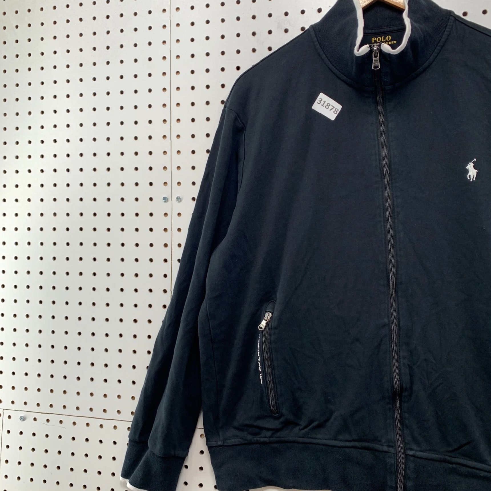 Polo Ralph Lauren Polo Ralph Lauren Track Jacket Mens Large Black White Pony Zip Preppy Size US L / EU 52-54 / 3 - 3 Thumbnail