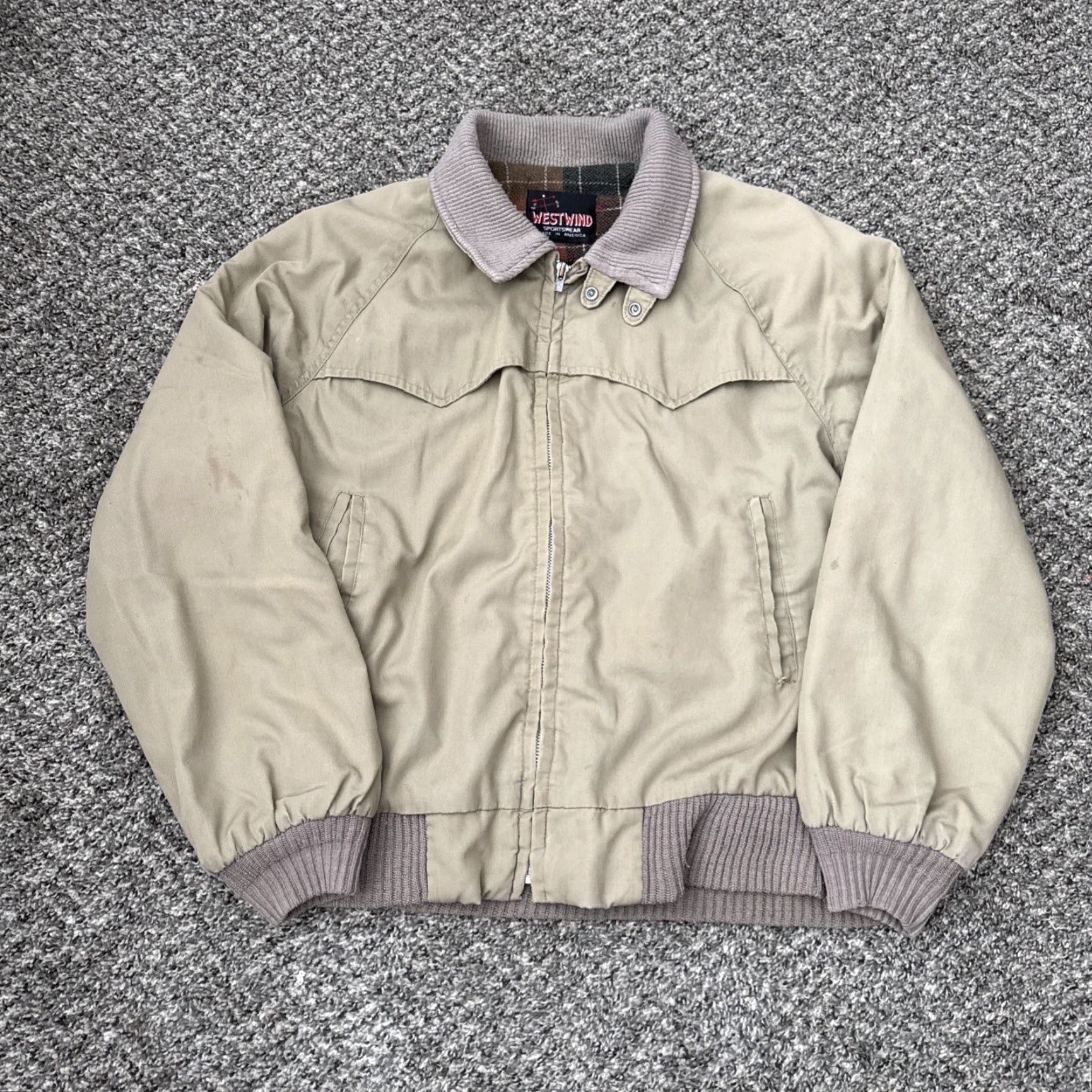 Vintage Vintage West Wind Jacket Coat Mens L Tan Cotton Blend Lined 70s 80s USA Ranch Casual Coat Winter Fall Spring Sound USA Men Lup Size US L / EU 52-54 / 3 - 2 Thumbnail