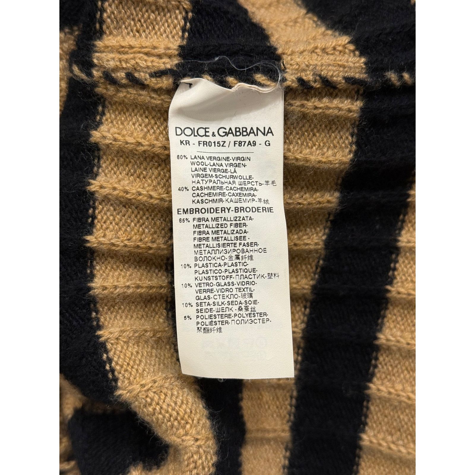 Dolce & Gabbana 2020s Dolce & Gabbana wool & cashmere heart stripe knit Size M / US 6-8 / IT 42-44 - 10 Thumbnail
