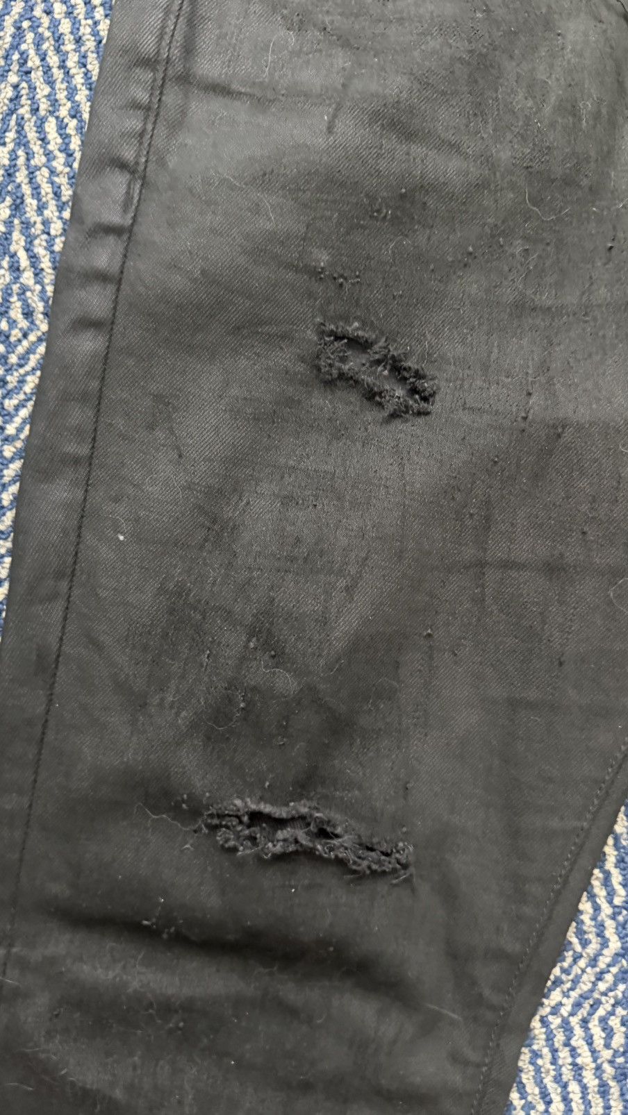 John Varvatos BLACK WAXED JOHN VARVATOS SKINNY DENIM Size US 33 - 3 Thumbnail