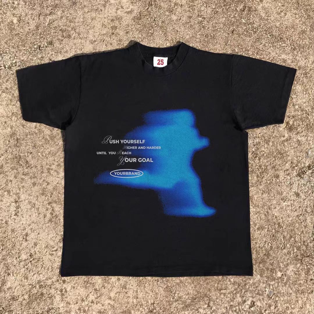 Japanese Brand × Vintage Black street washed retro shadow pattern loose t-shirt Size US M / EU 48-50 / 2 - 1 Thumbnail
