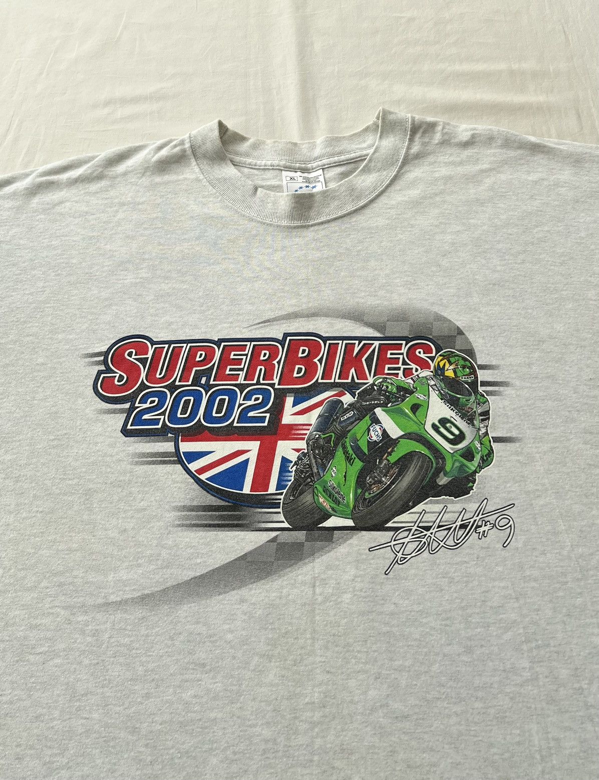 Vintage Vintage 2002 Superbikes Steve Hislop Ducati Moto Racing Tee Size US XL / EU 56 / 4 - 3 Thumbnail