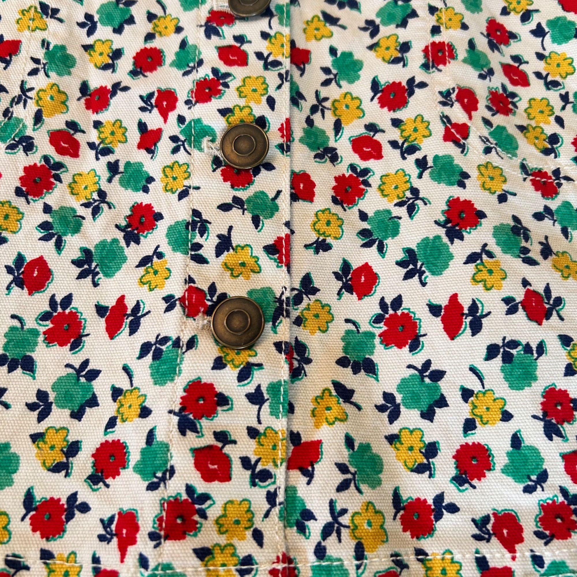 J.Crew J. Crew Mercantile White Novelty Floral Denim Button Front S Size 26" / US 2 / IT 38 - 4 Thumbnail