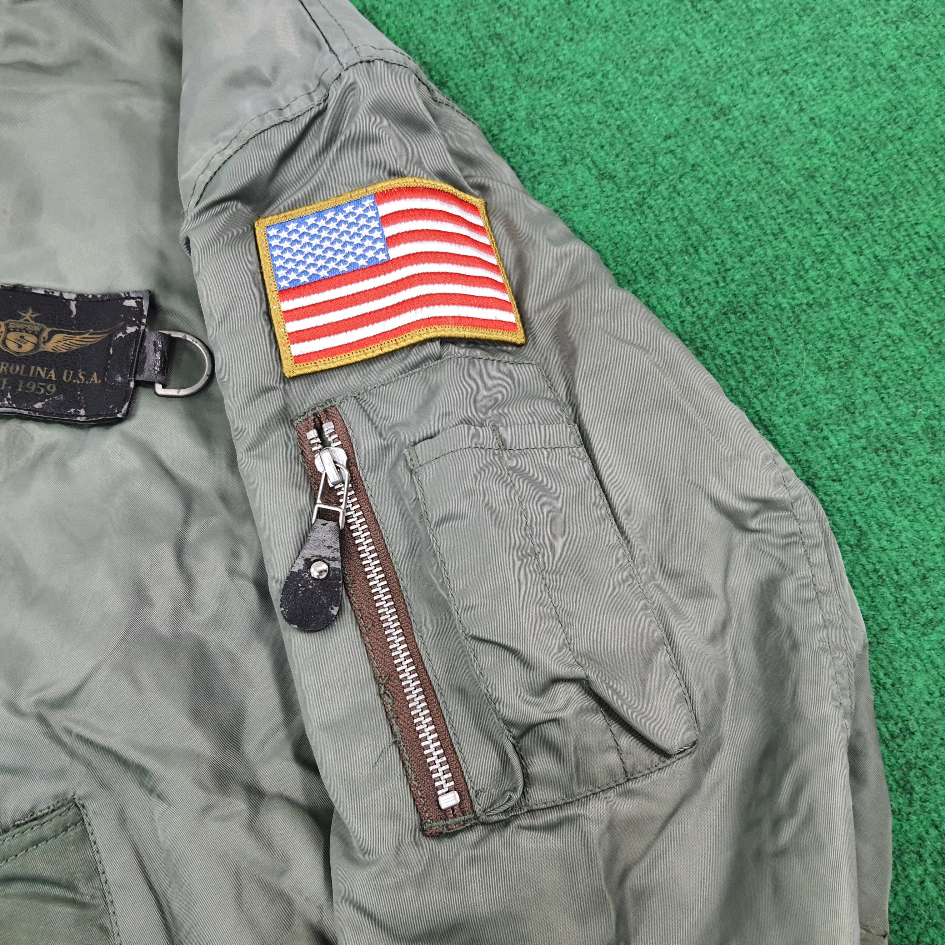 Vintage Vintage North Carolina SIMPSON USA Bomber Jacket Size US L / EU 52-54 / 3 - 6 Thumbnail