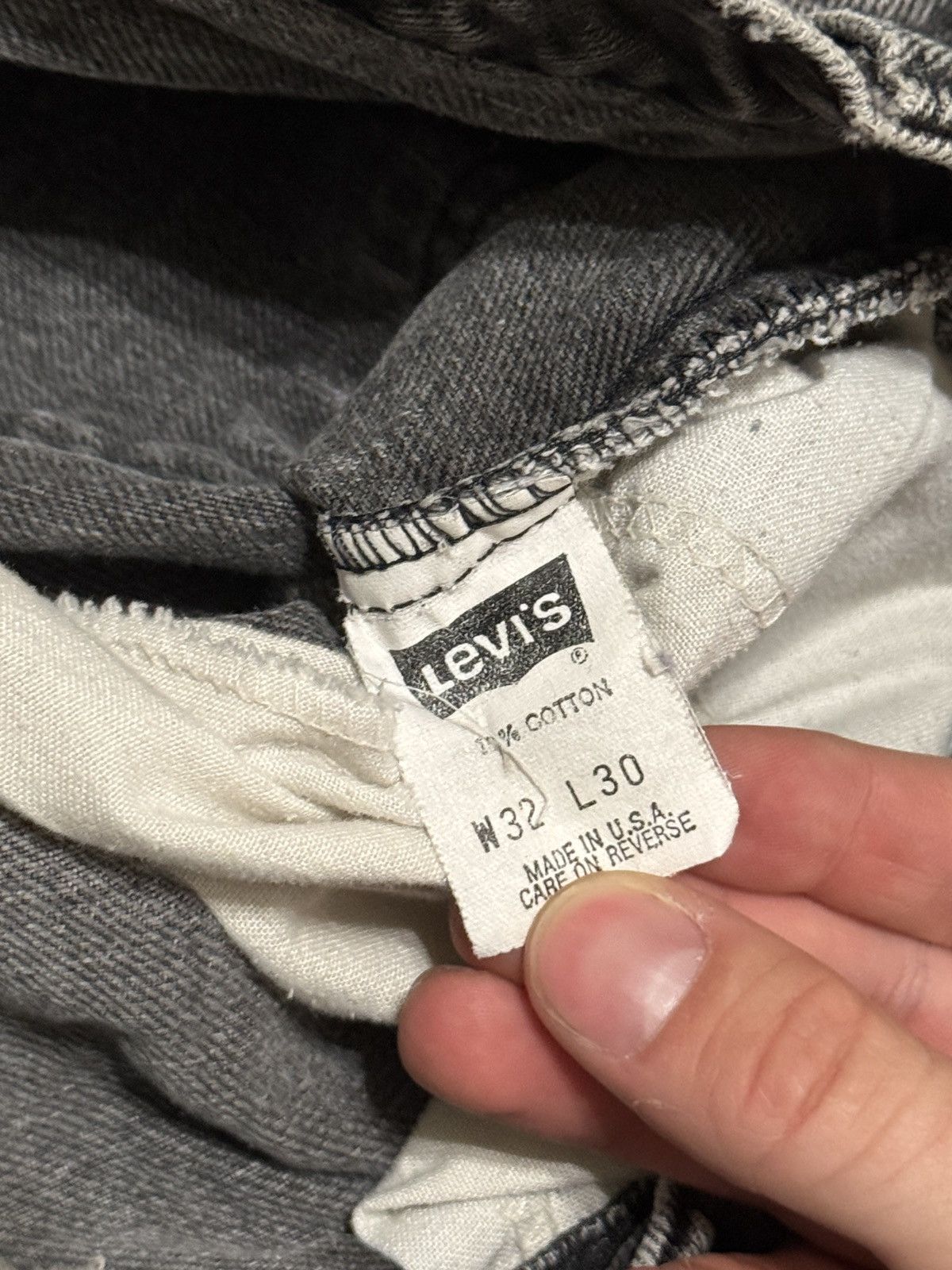 Levi's Vintage Clothing Levis 560 Baggy Black Orange Tab 31x28 Vintage 90s Jeans Size US 31 - 4 Thumbnail