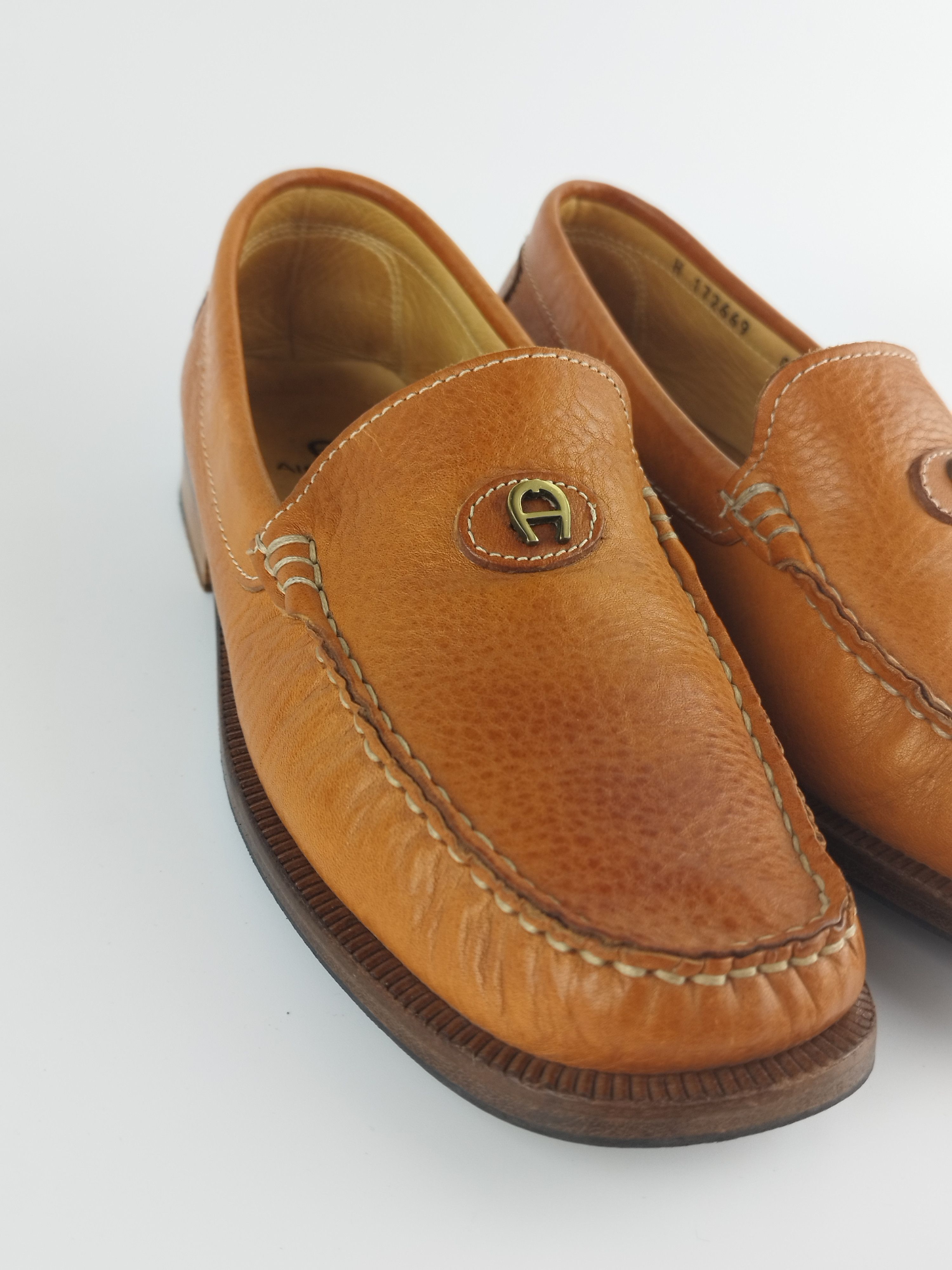 Aigner Aigner leather Moccassins in brown leather Size US 7 / IT 37 - 4 Thumbnail