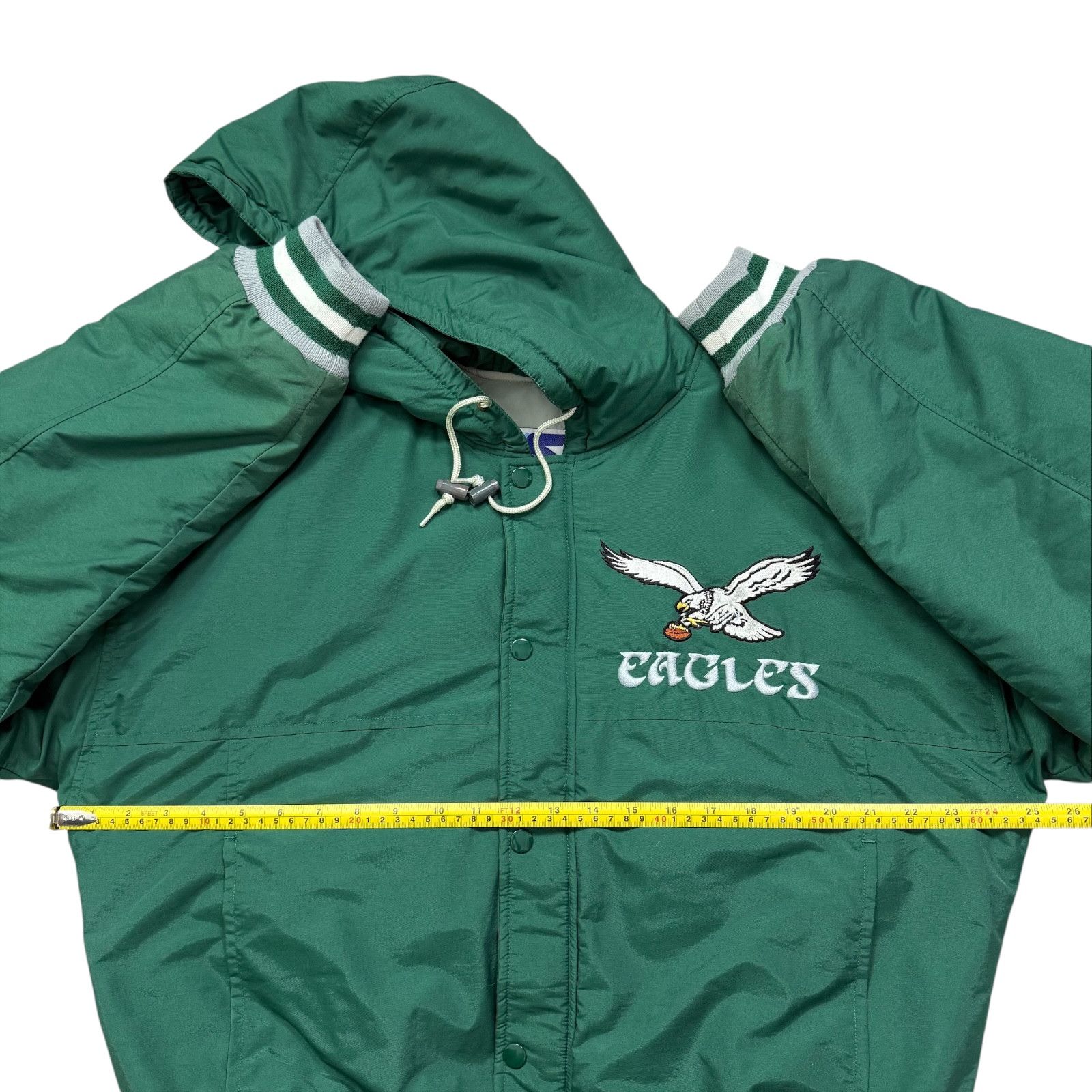 NFL VTG 90s PHILADELPHIA EAGLES STARTER HOODED PUFFER JACKET Size US M / EU 48-50 / 2 - 11 Thumbnail