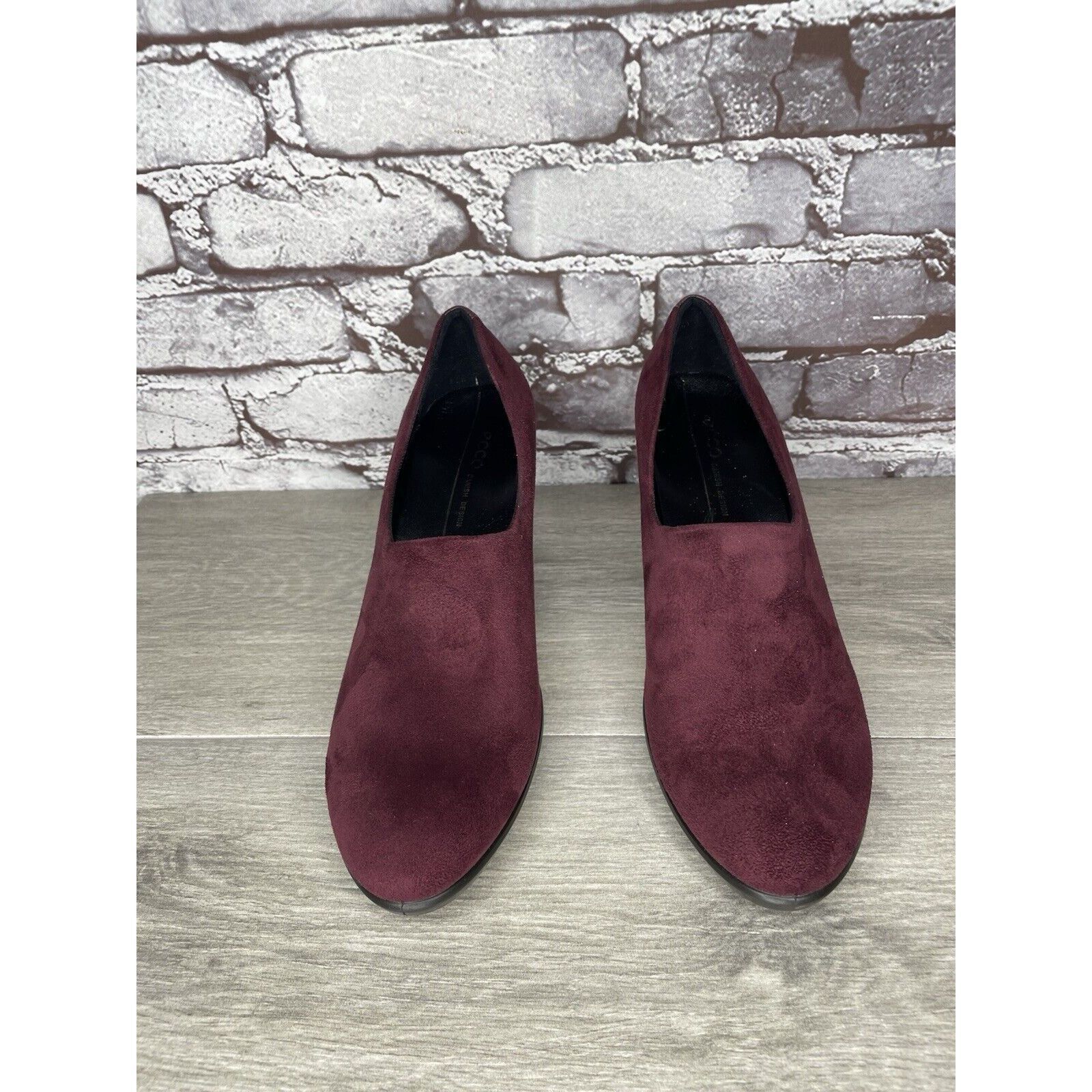 Ecco Ecco Danish Design Purple Plum Suede Leather Pumps Heels Wom Size US 9 / IT 39 - 2 Thumbnail