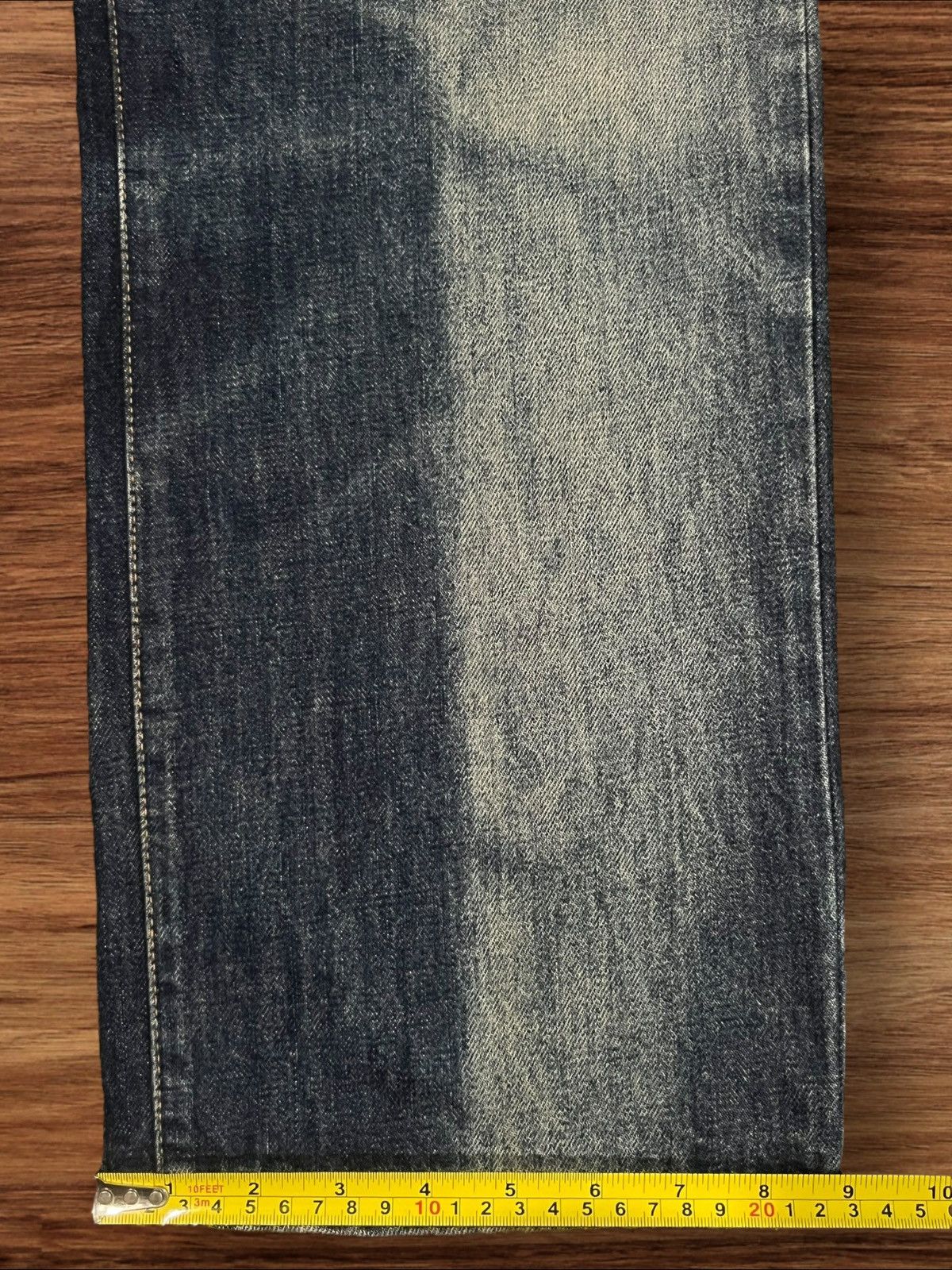 Japanese Brand × Vintage ⚡️Vintage⚡️Elvis Presley The King Of Rock Bleached Blue Jeans Size US 32 / EU 48 - 15 Thumbnail