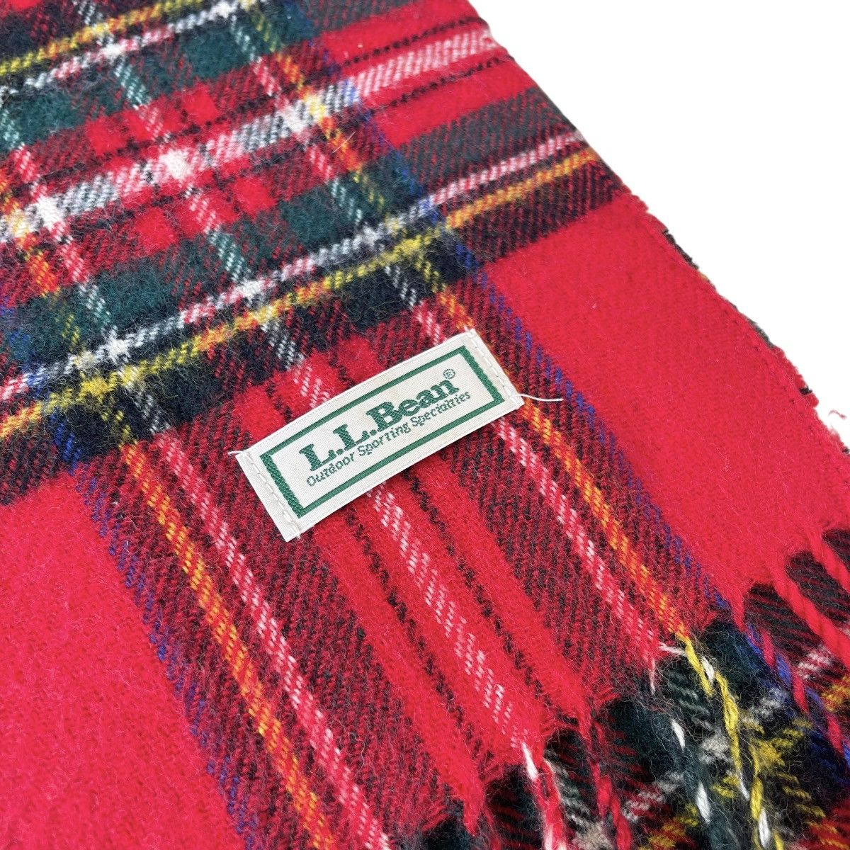 L.L. Bean × Vintage L.L Bean Maine USA Vintage Wool Checkered Muffler Size ONE SIZE - 3 Thumbnail