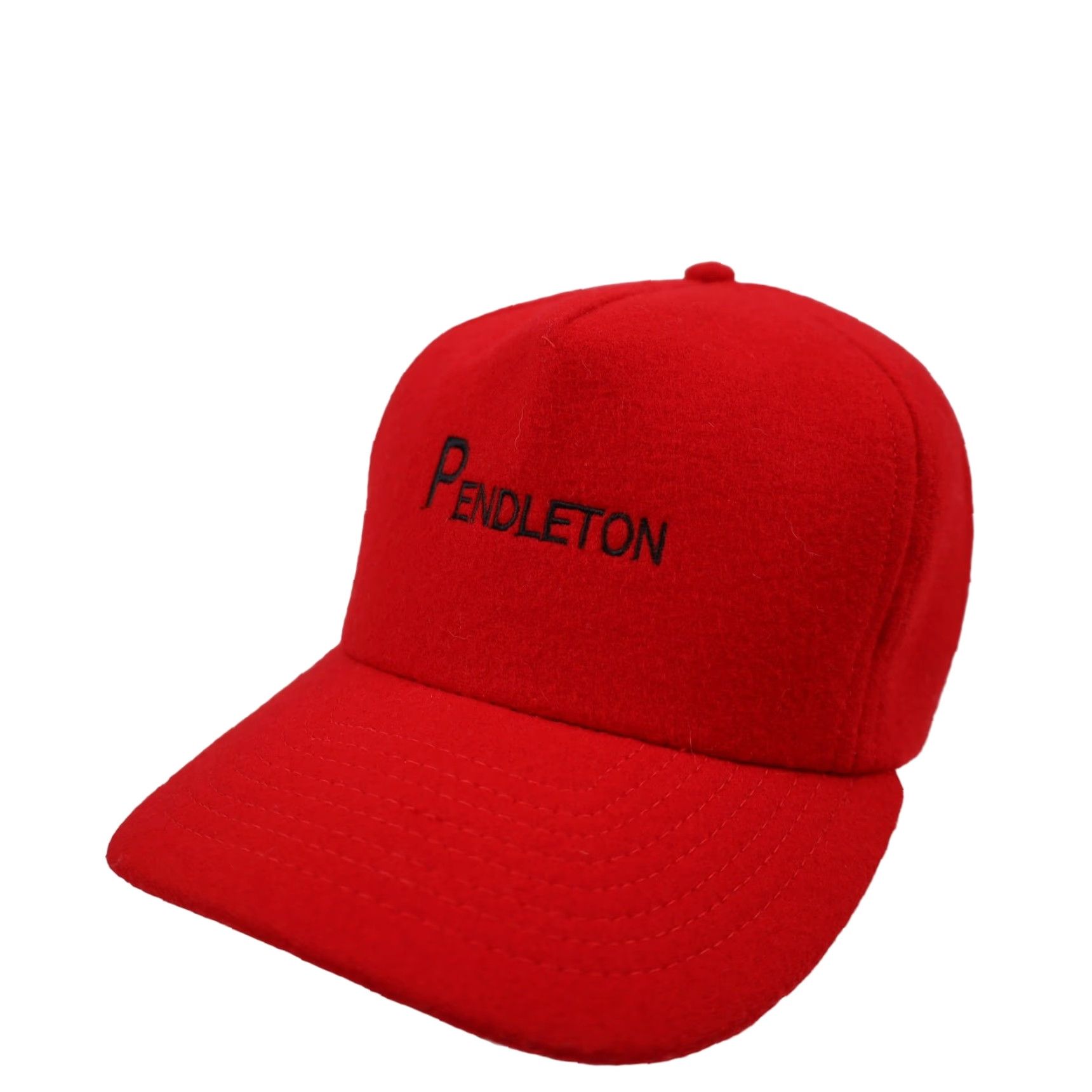 Pendleton VINTAGE Pendleton %100 Wool Spellout Fitted Cap Baseball Cap Men 7 Red Mens Size ONE SIZE - 2 Thumbnail