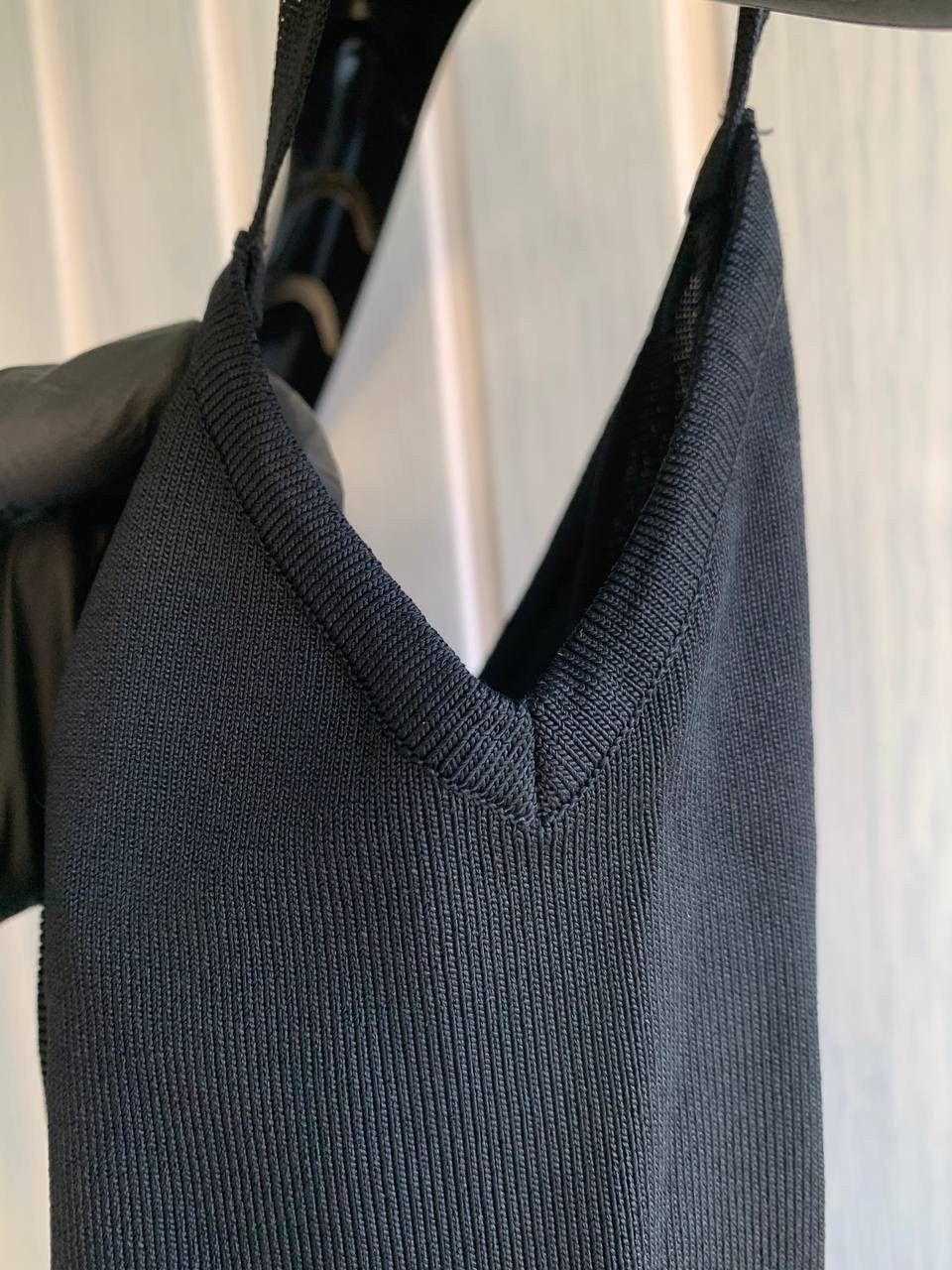 Herve Leger Vintage 1990s Herve Leger Black Viscose Rayon Bodycon Dress Size M / US 6-8 / IT 42-44 - 7 Thumbnail