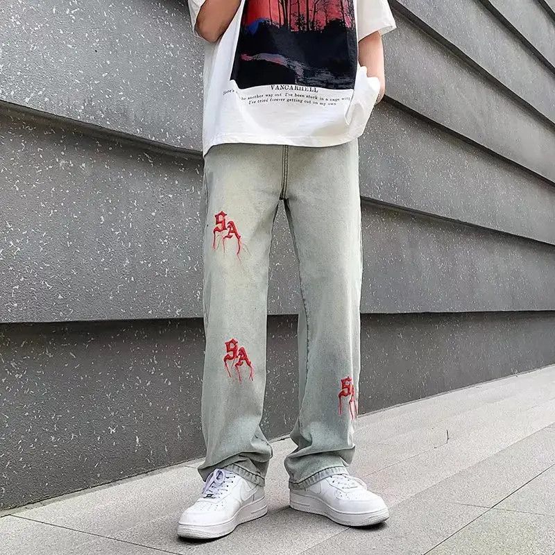 Japanese Brand Retro straight casual jeans Size US 32 / EU 48 - 6 Thumbnail
