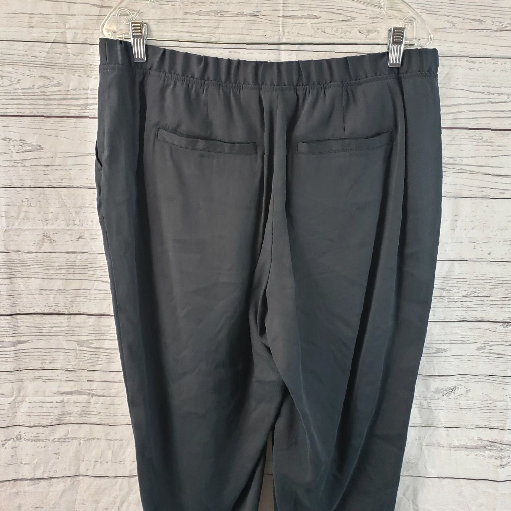 Vintage Chico's Womens Pull On Pants L Black Modal Blend Mid Rise Trousers Optional: Mens, Womens, Girls, Boys? (no) Size 36" / US 14 / IT 50 - 4 Thumbnail