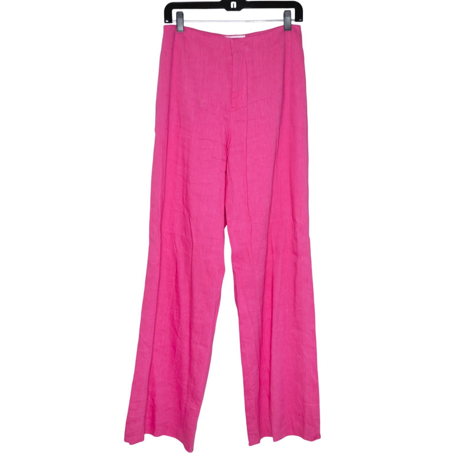 Frame FRAME High Waist Linen Blend Trouser Flamingo Size 27" / US 4 / IT 40 - 2 Thumbnail