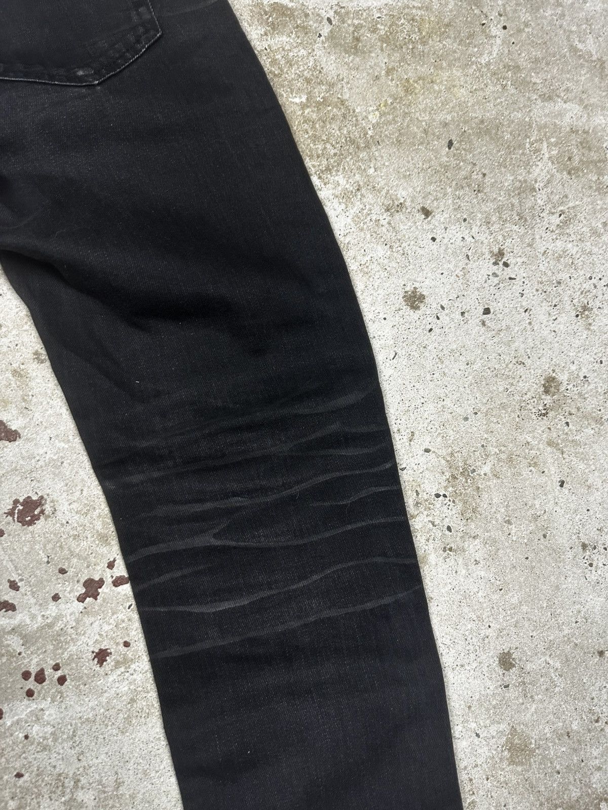 Saint Laurent Paris Saint Laurent Paris SS20 Black ‘D21’ Waxed Whiskers Skinny Size US 29 - 21 Thumbnail