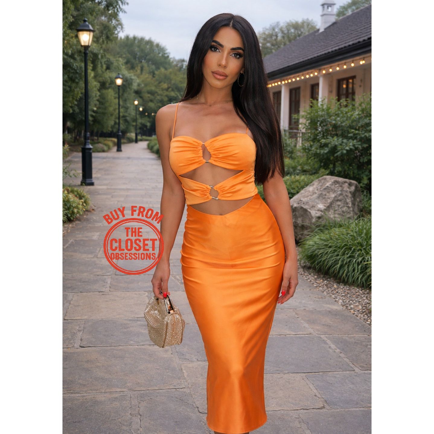 cut out pencil dress Women's Bardot Knee-Length SHORT this dress combines elegance This @skims Soft Lounge COLOR:Green Gem