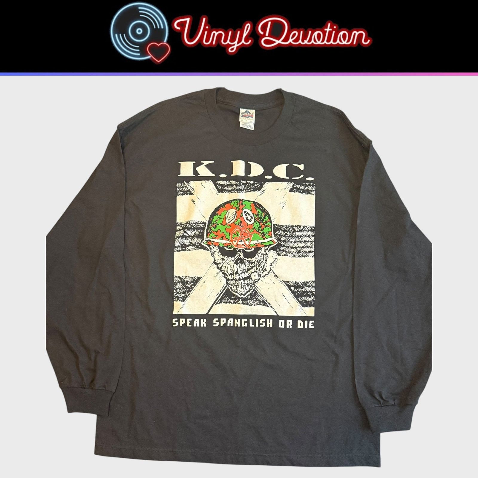 Band Tees KDC Hardcore Speak Spanglish Or Die Long Sleeve Size XL Size US XL / EU 56 / 4 - 1 Thumbnail