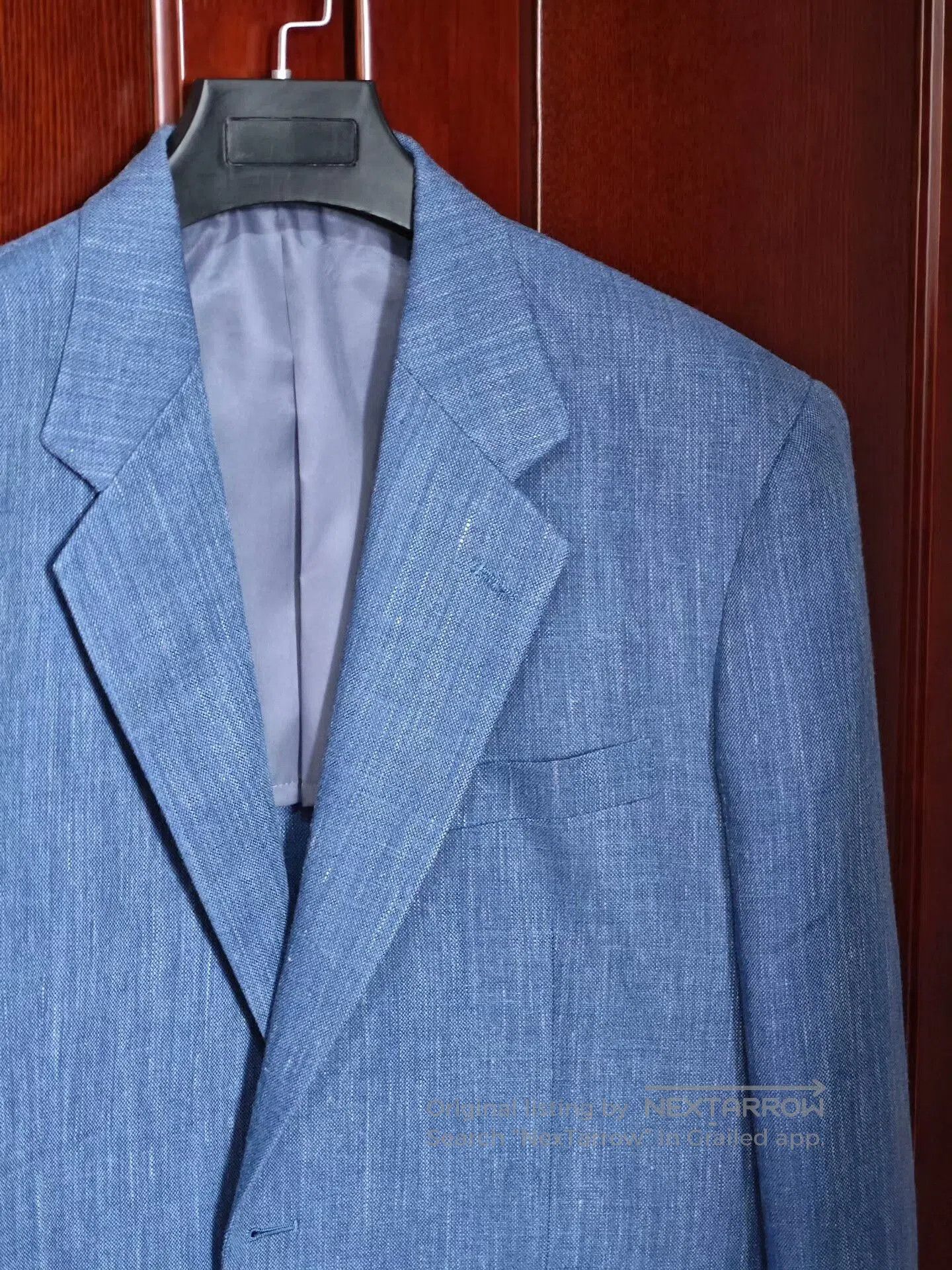 Japanese Brand Custom Italian Blue Suit Jacket. Size US L / EU 52-54 / 3 - 2 Thumbnail