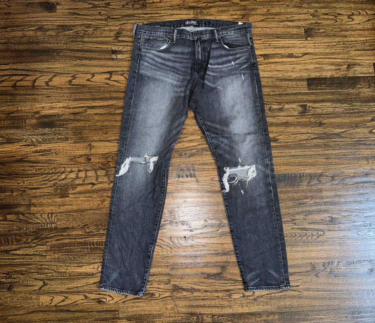 Lucky Brand Lucky Brand Jeans 110 Denim Hawkins Black Distressed 36x32 Size US 36 / EU 52 - 1 Thumbnail
