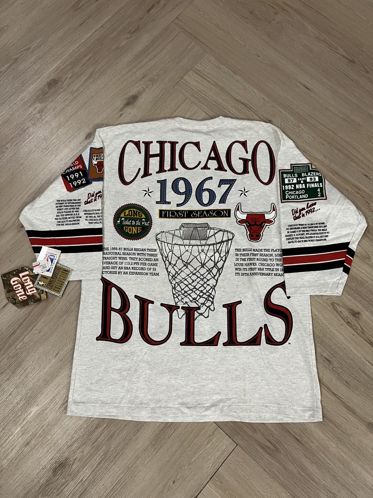 NBA × Vintage Vintage Chicago Bulls NOS Long Gone 90s Shirt Size US L / EU 52-54 / 3 - 2 Thumbnail