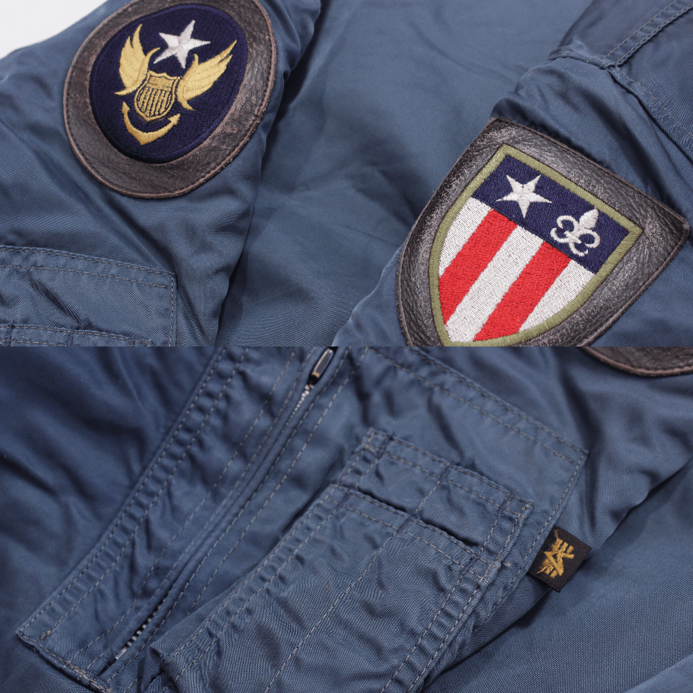 Alpha Industries 2003 Distressed Warm Nylon Aviation Bomber Vintage Size US XL / EU 56 / 4 - 6 Thumbnail