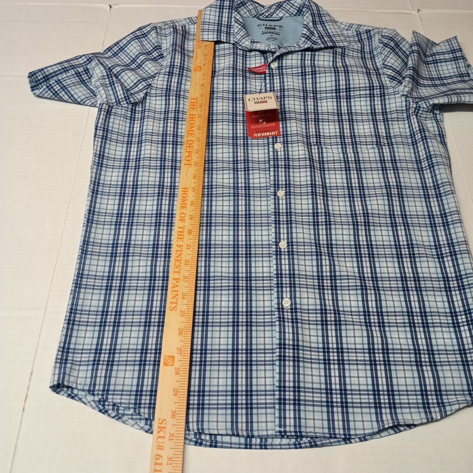 Chaps Chaps Woven Shirt Men's Size M Sky Blue Stretch UPF 50 Size US M / EU 48-50 / 2 - 6 Thumbnail