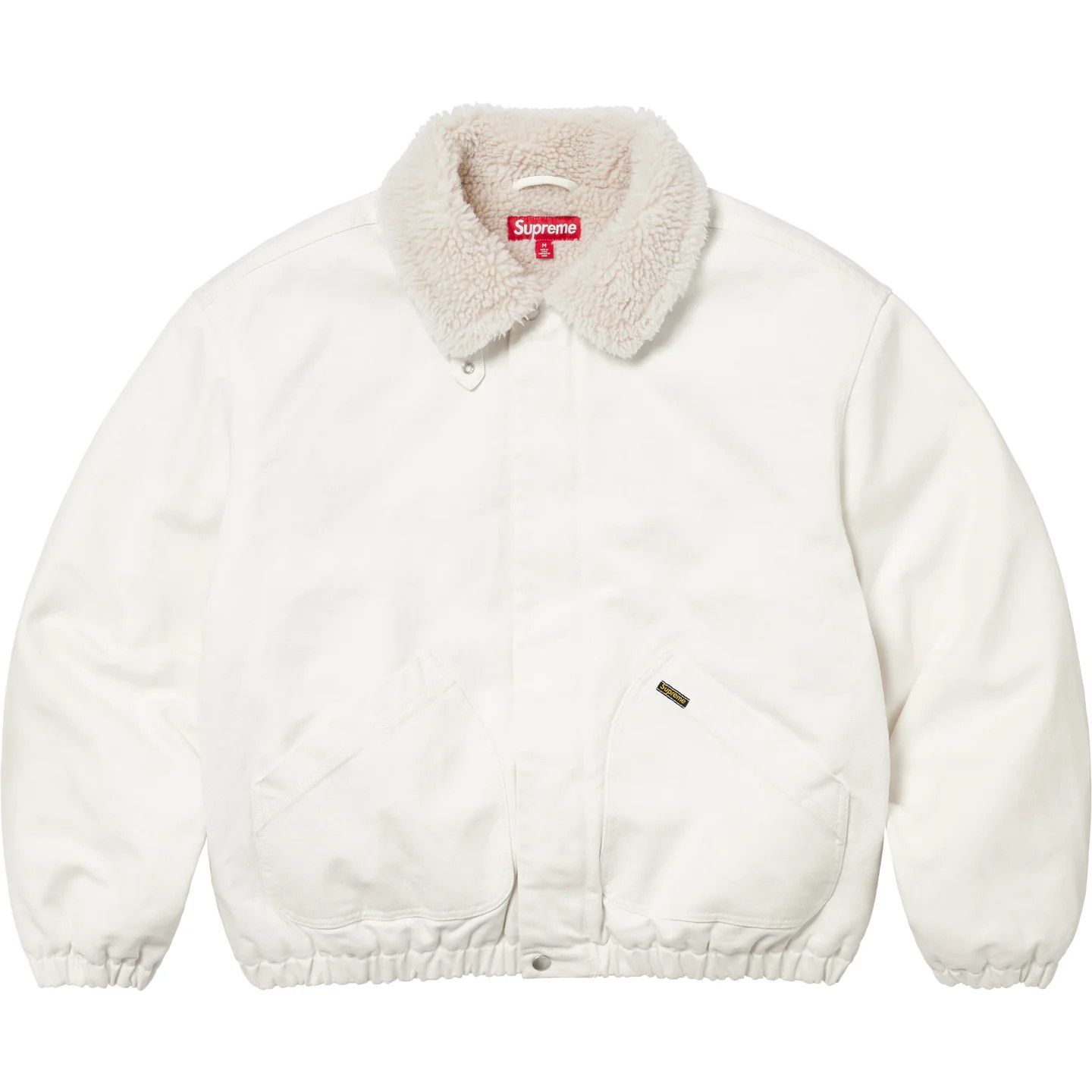Supreme Supreme Faux Shearling Lined Bomber Jacket Size M White BOGO Size US M / EU 48-50 / 2 - 6 Thumbnail