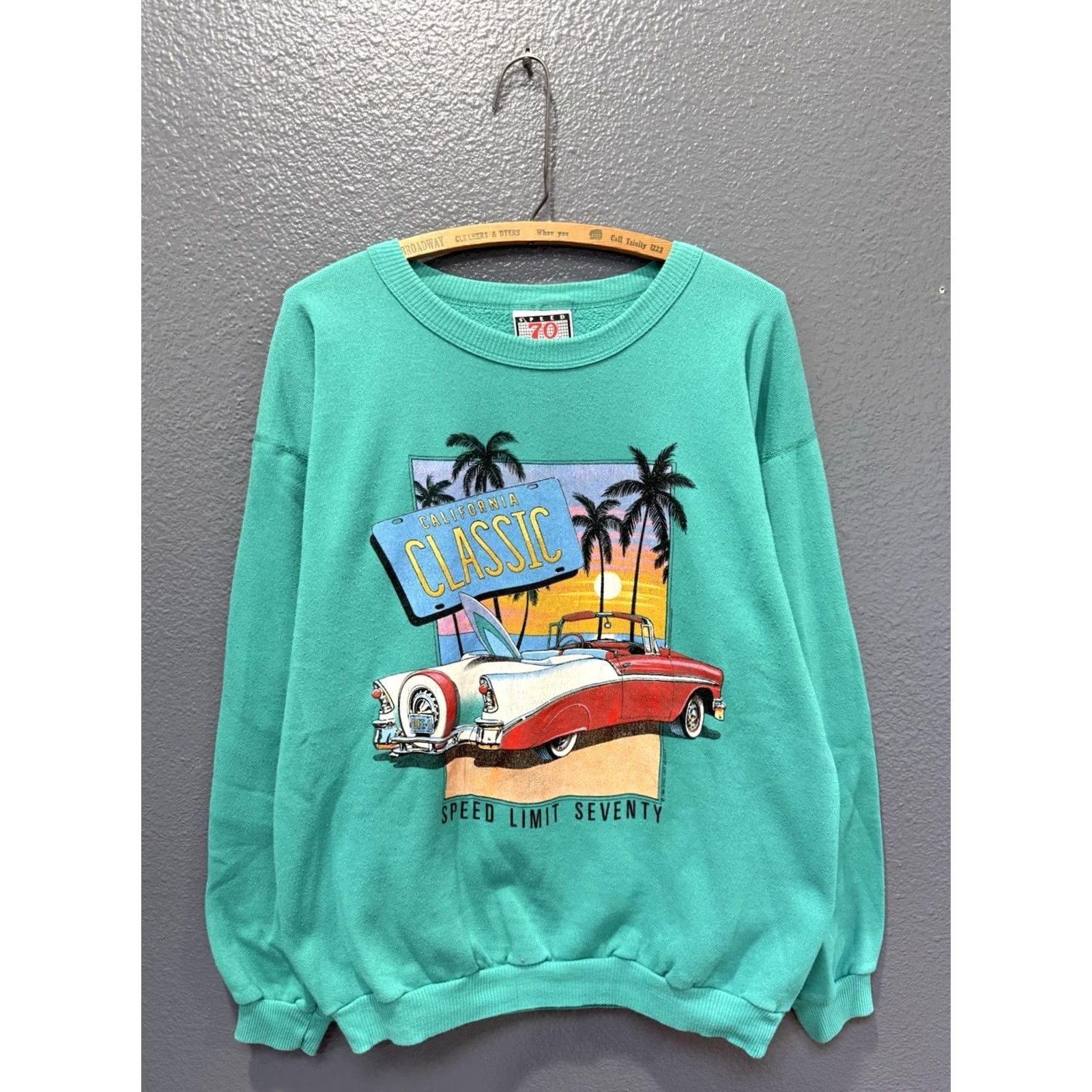 Vintage VINTAGE Speed Limit 70 Sweatshirt Classic Car Blue XL Mens 90s Pullover Shirt Size US XL / EU 56 / 4 - 3 Thumbnail