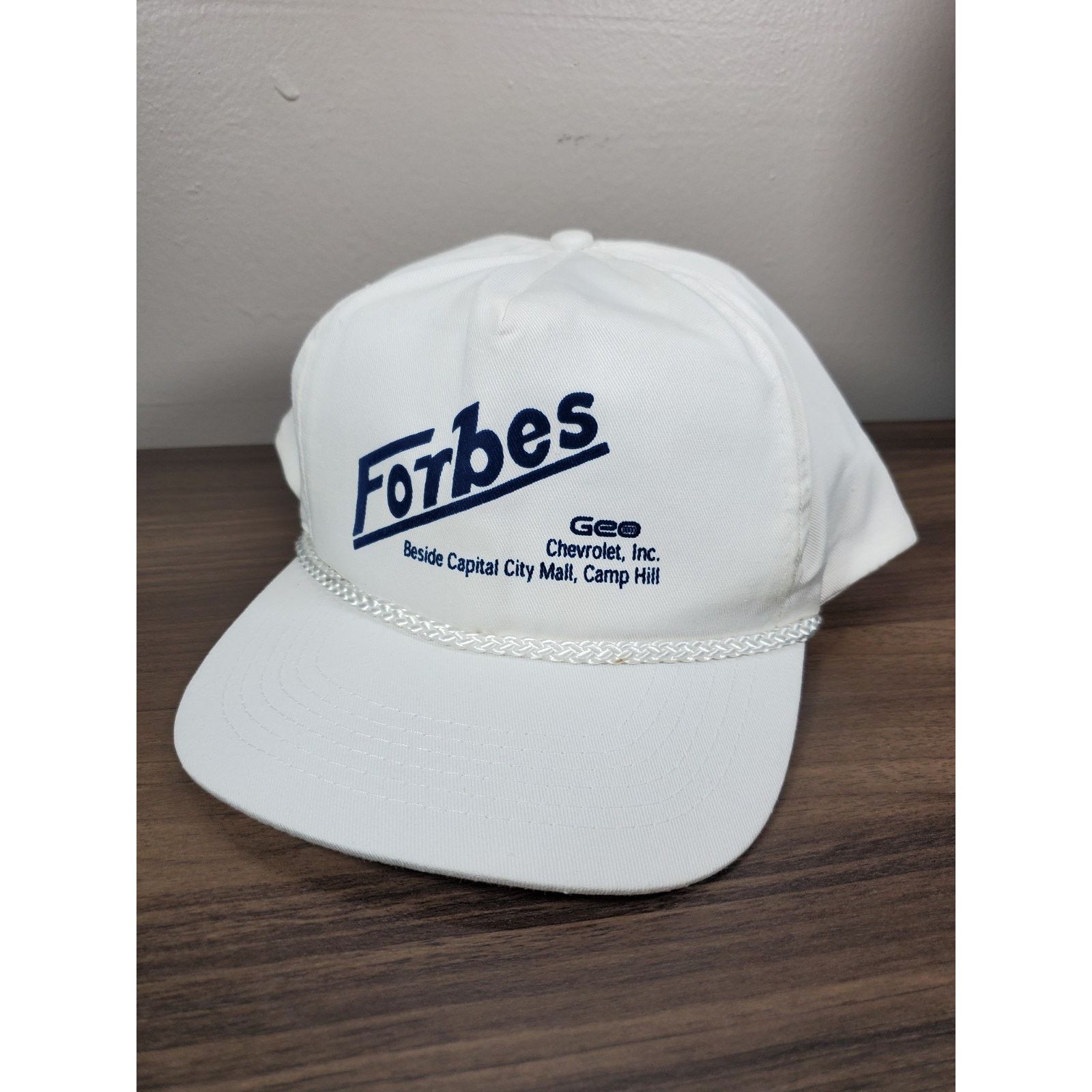 Chevrolet × Vintage 1990s Car Dealer Snapback Cap Hat FORBES Geo Camp Hill PA Size ONE SIZE - 4 Thumbnail
