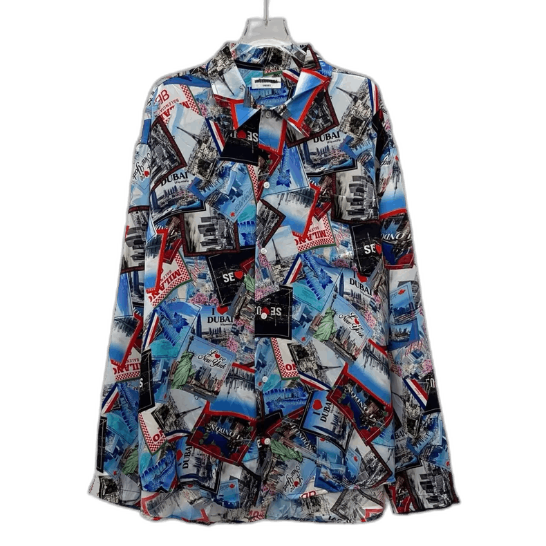 Balenciaga Balenciaga Colorful Silk Long Sleeve Shirt Size XS / US 0-2 / IT 36-38 - 1 Thumbnail