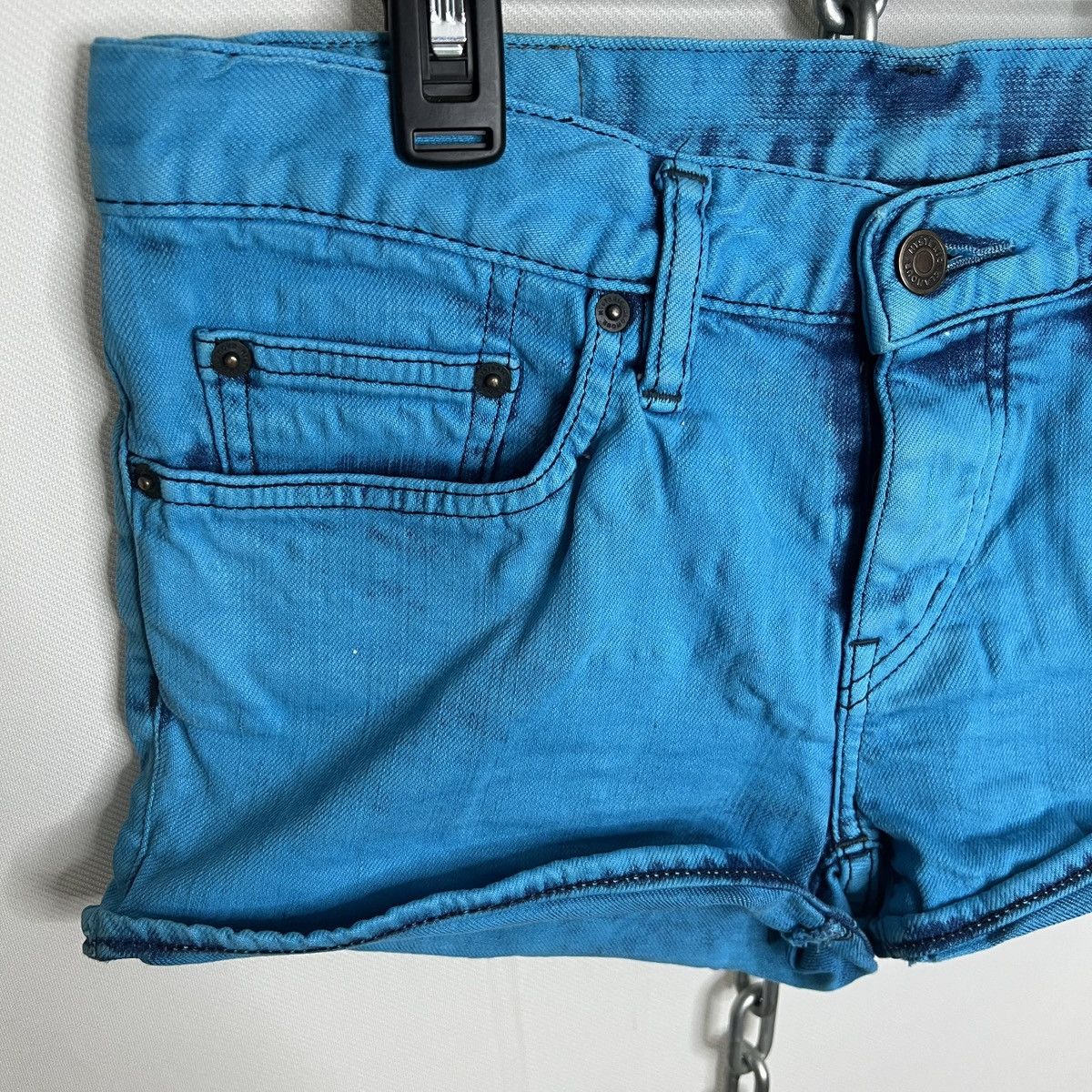 Hysteric Glamour HYSTERIC GLAMOUR BRIGHT BLUE DENIM SHORTS Size 30" / US 8 / IT 44 - 2 Thumbnail