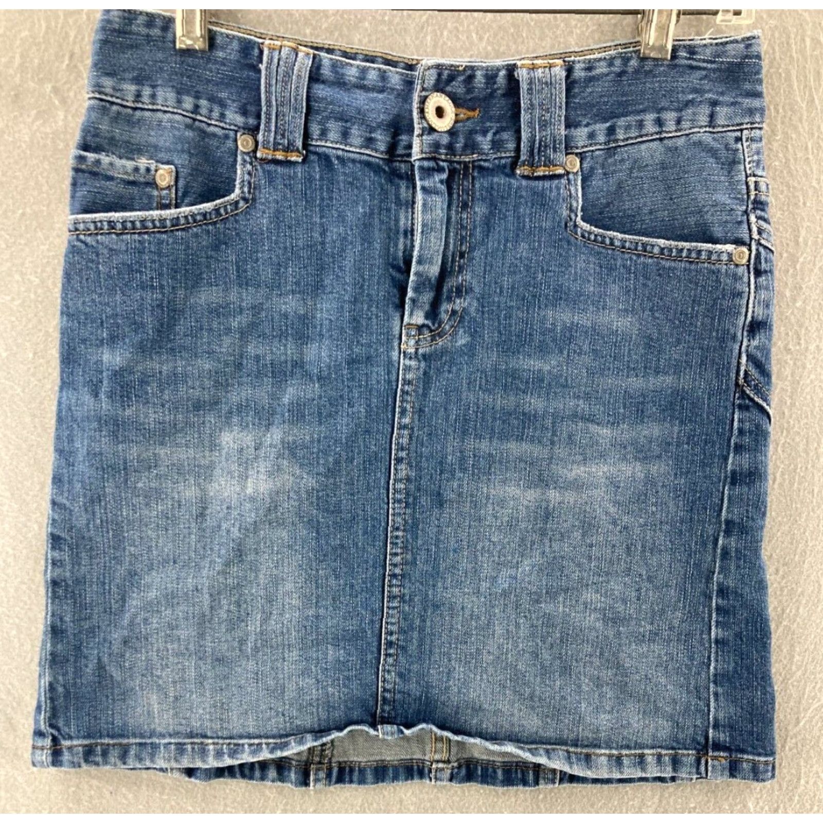 American Eagle Outfitters American Eagle Jean Skirt Womens 0 Mom Denim Stretch Size 25" / US 0 / IT 36 - 2 Thumbnail