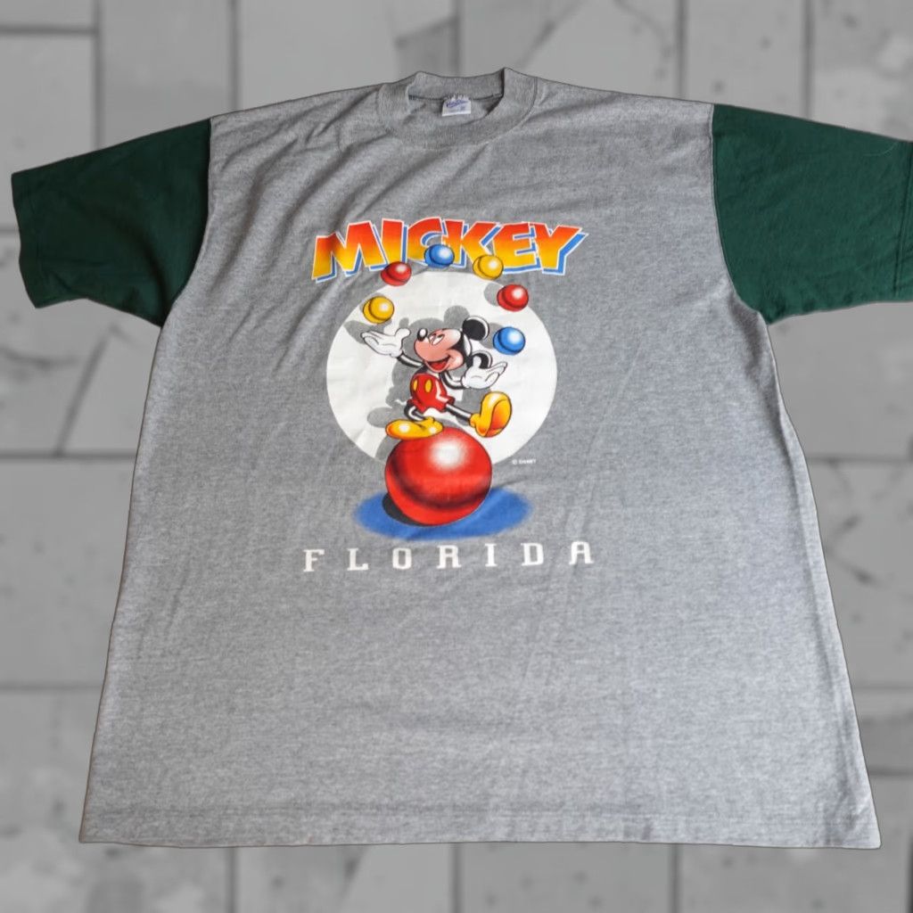 Velva Sheen VINTAGE Velva Sheen Mickey Mouse Shirt XL Men's Gray Cotton T-Shirt Graphic Print Disney 1990s US Made Size US XL / EU 56 / 4 - 1 Thumbnail