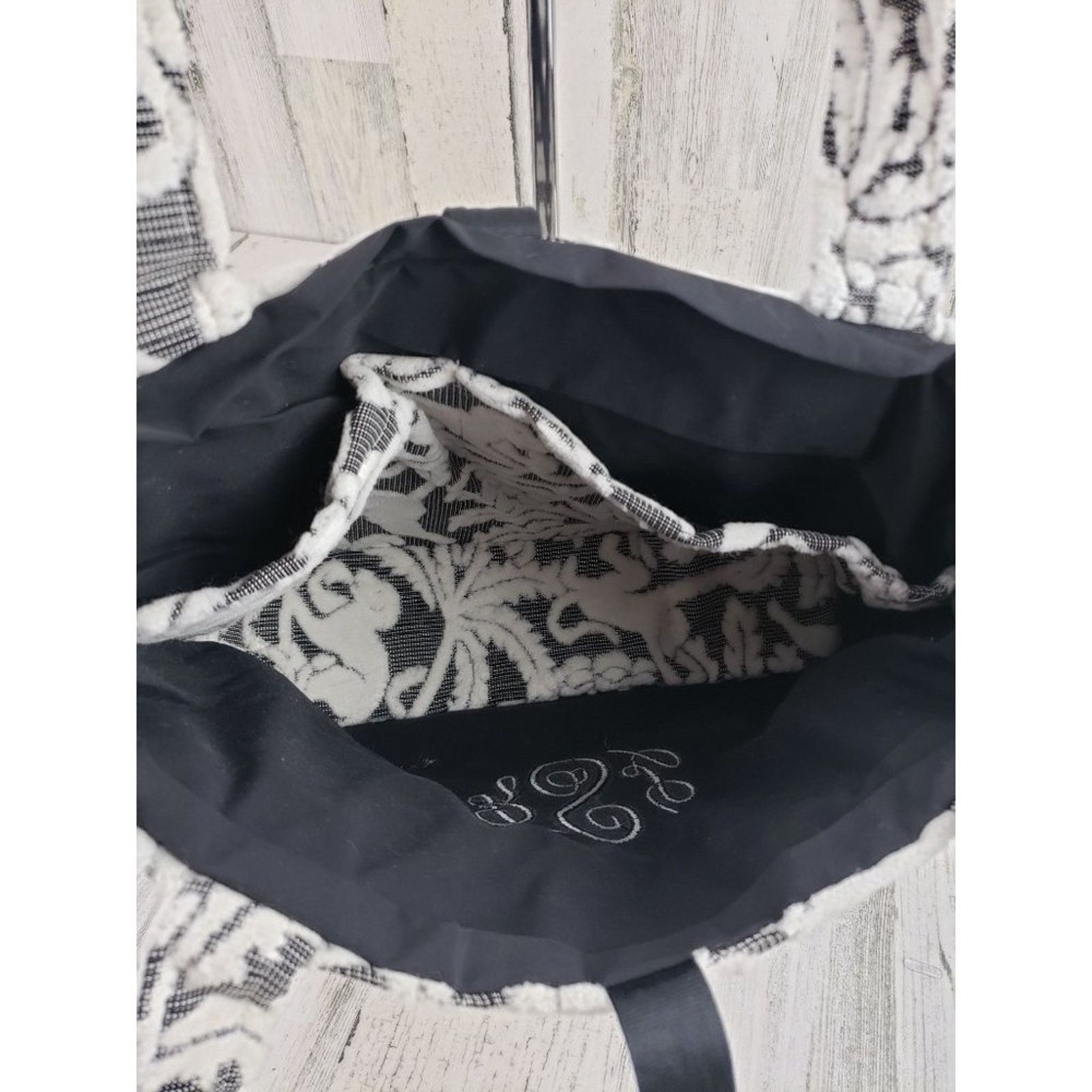 Other Black White Paisley Polka Dot Tote Bag Shoulder Purse Size ONE SIZE - 10 Thumbnail