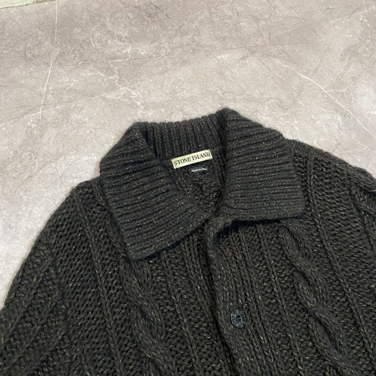 Massimo Osti RARE ! VINTAGE STONE ISLAND WOOL CARDIGAN SWEATER 2002 Size US L / EU 52-54 / 3 - 4 Thumbnail